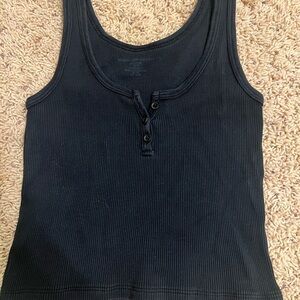 Brandy Melville Black Ribbed Tank Top